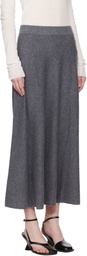 LISA YANG Gray Torie Midi Skirt