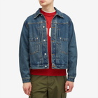 Uniform Bridge Men's Type-2 Denim Trucker Jacket in Indigo Washed