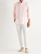 LORO PIANA - Striped Linen Shirt - Pink