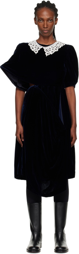 Photo: Junya Watanabe Navy Angular Midi Dress