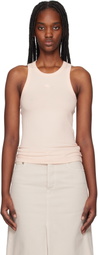 Maison Kitsuné Pink Baby Fox Patch Ribbed Tank Top