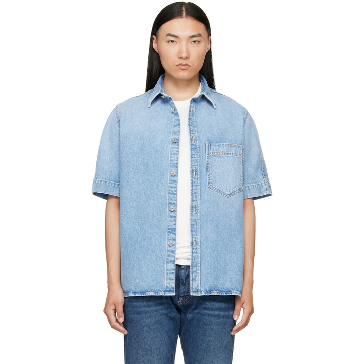Photo: Givenchy Blue Couture Seam Denim Shirt
