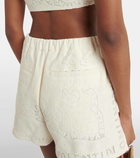 Valentino Cutwork cotton-blend shorts