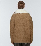 Gucci - Shearling-trimmed wool cardigan