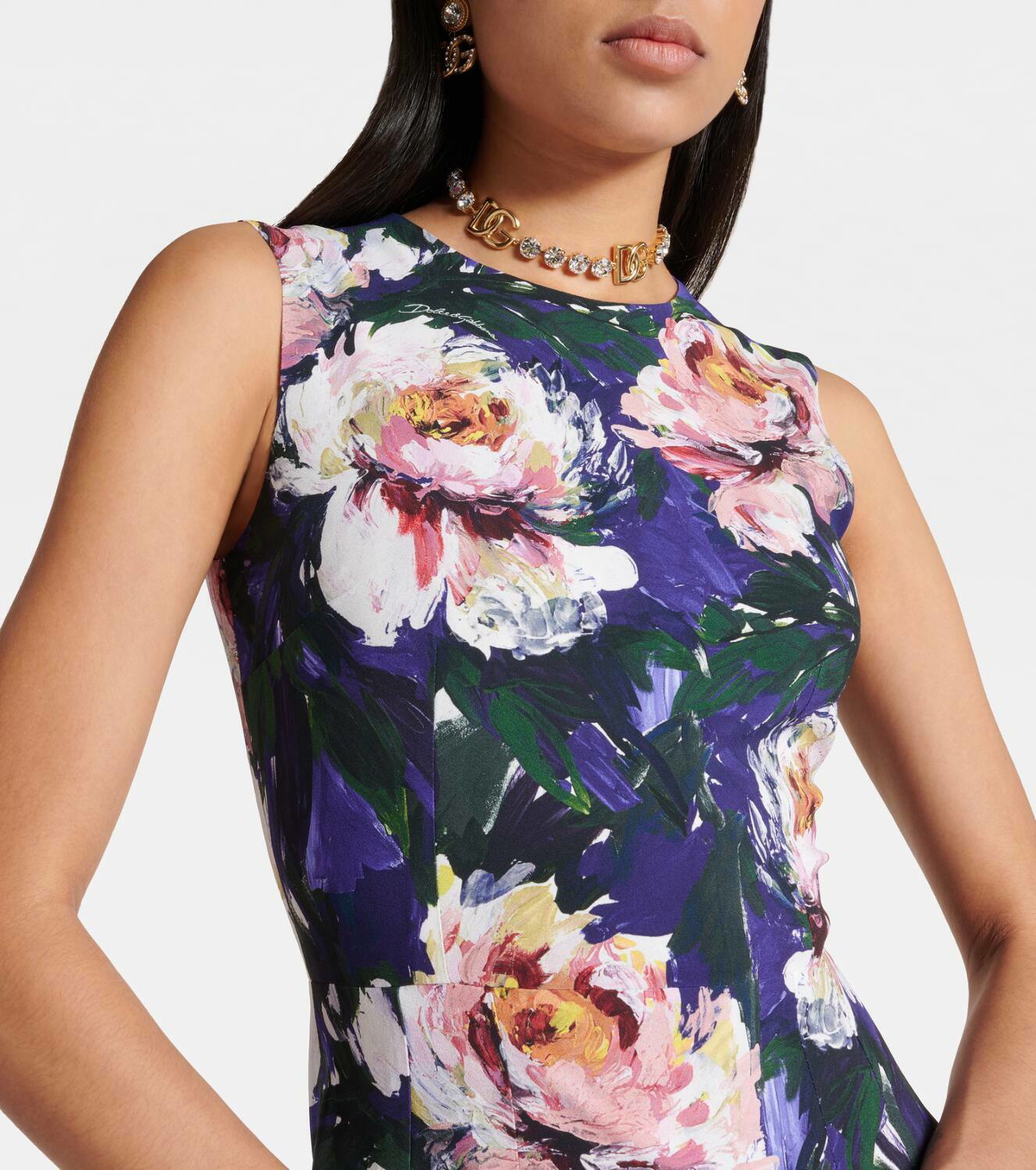 Dolce&Gabbana Floral cady midi dress Dolce & Gabbana