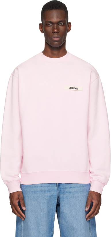 Photo: JACQUEMUS Pink 'The Gros Grain' Sweatshirt