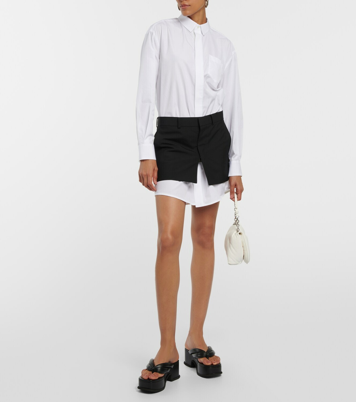 Sacai x Thomas Mason cotton minidress Sacai