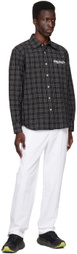 PALMER White Embroidered Trousers