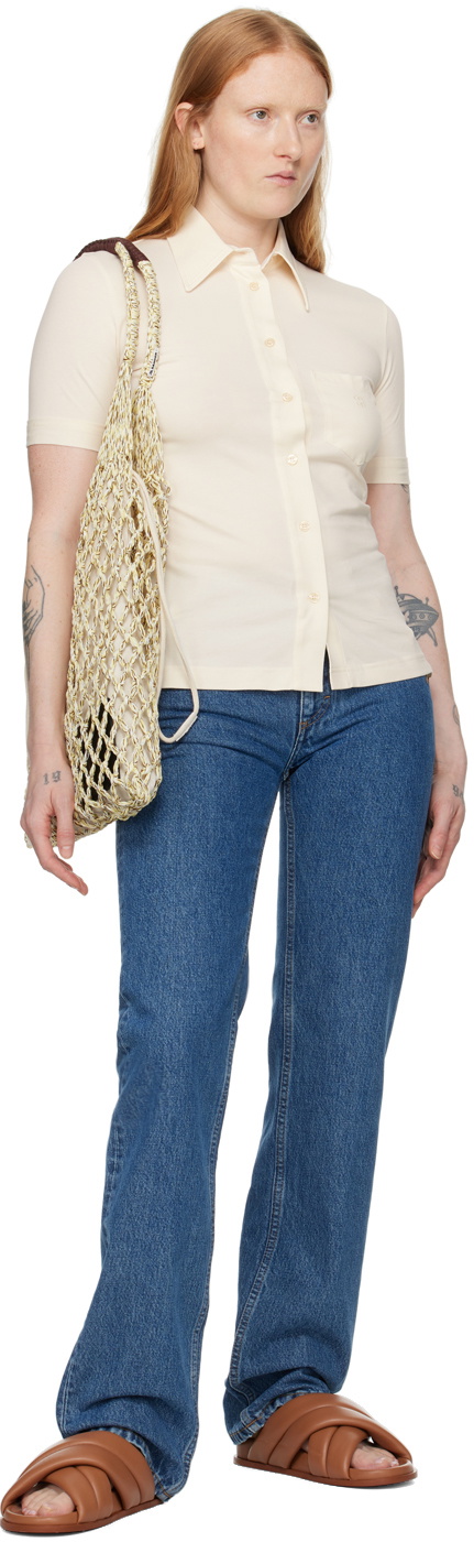 Filippa K Off-White Embroidered Shirt