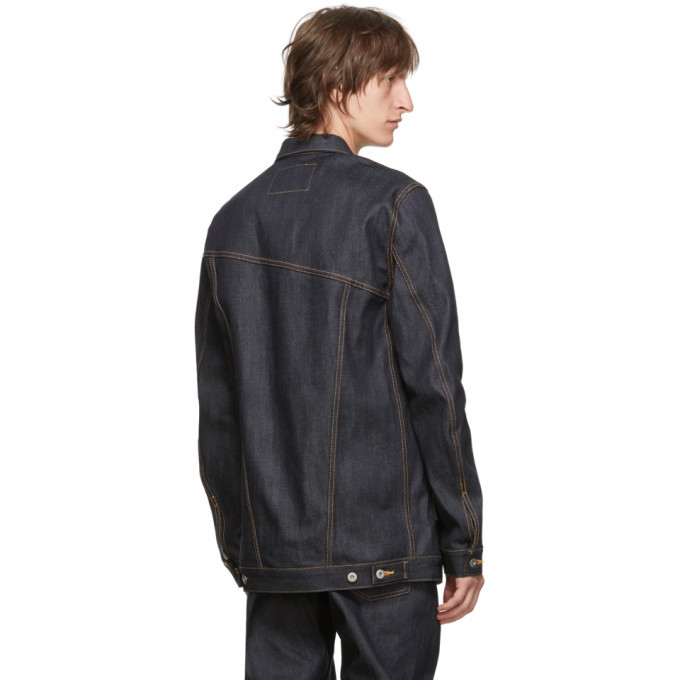 Sulvam Navy Denim Jacket Sulvam