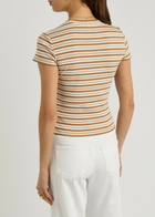 Paige Chantrelle Striped Ribbed-knit T-shirt Stripe