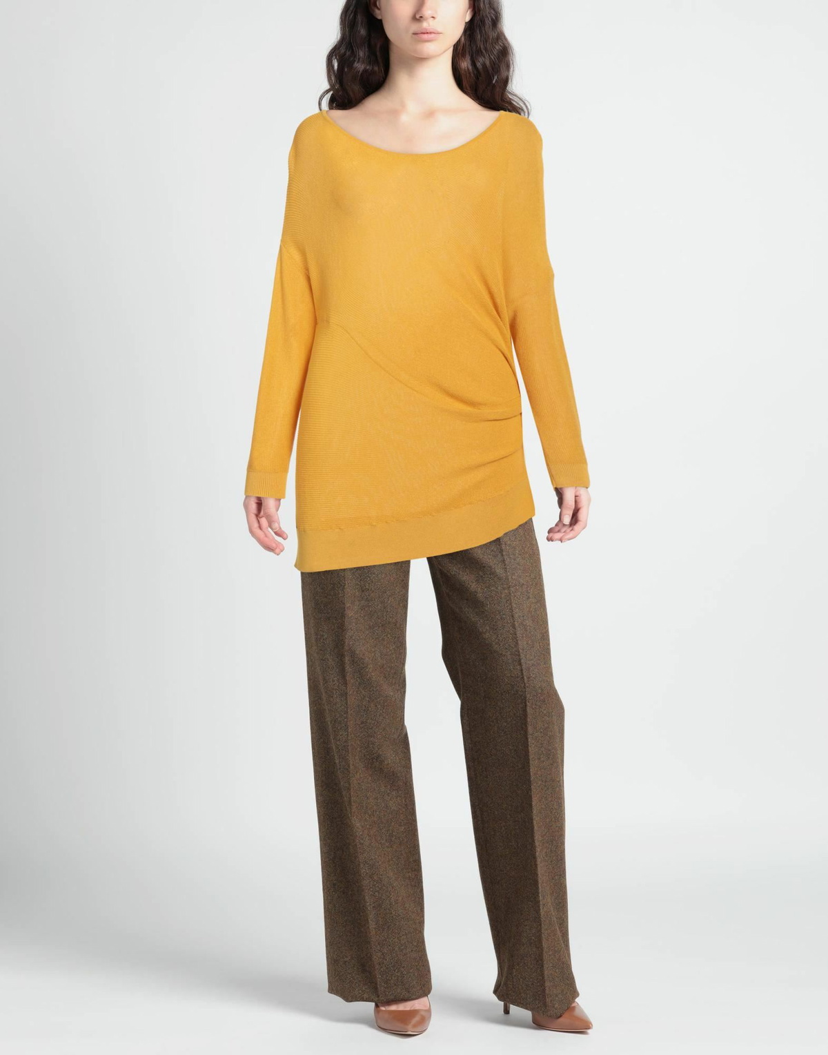 Manila Grace Womens Sweater in Yellow