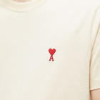 AMI Men's Tonal Small A Heart T-Shirt in Vanilla