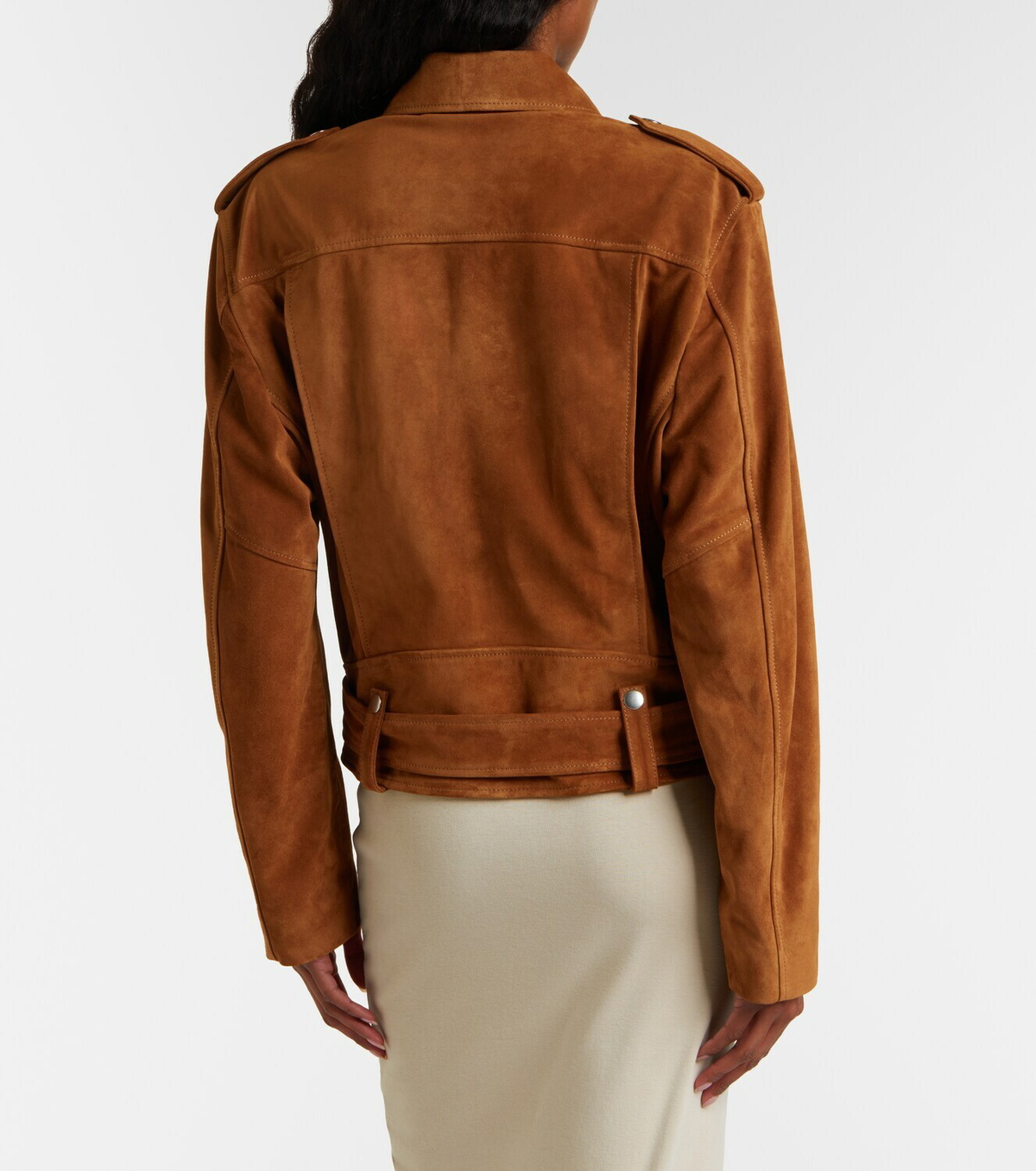 Nili Lotan Evel suede biker jacket