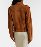 Nili Lotan Evel suede biker jacket