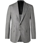 De Petrillo - Grey Prince of Wales Checked Virgin Wool Suit Jacket - Gray