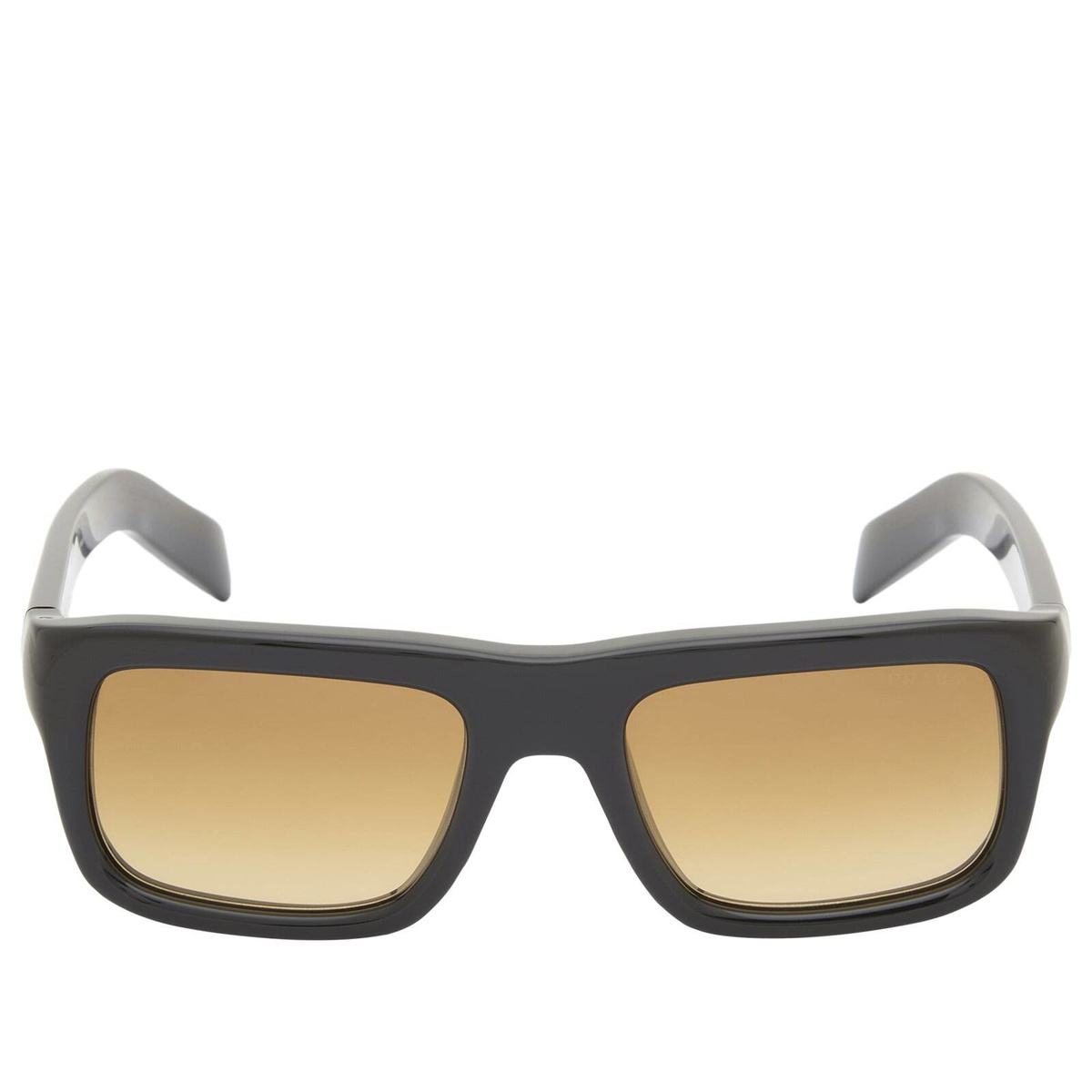 Prada Eyewear D11S Sunglasses in Black/Yellow Gradient Light Brown 