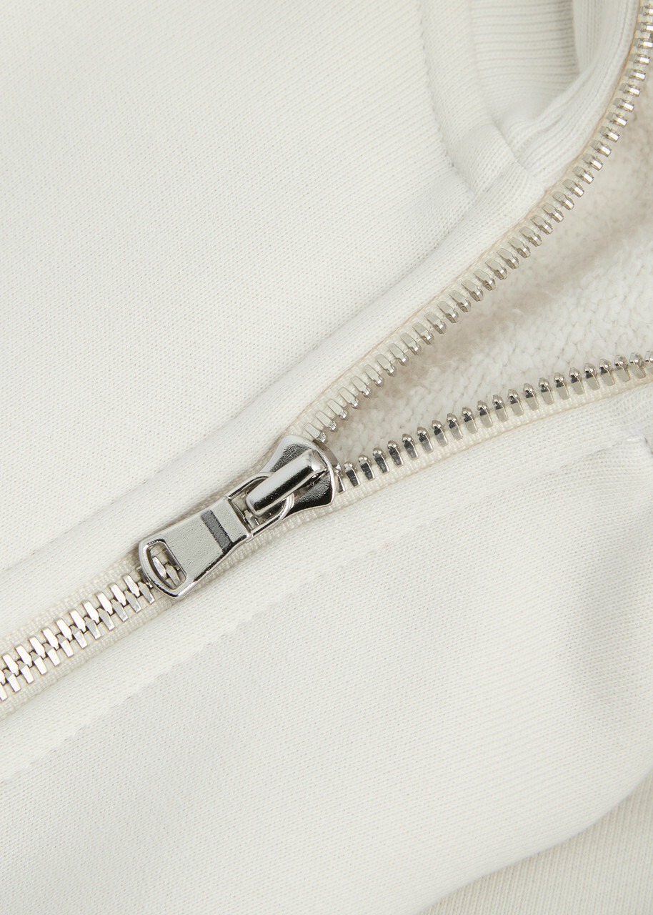 Agolde Bethan Cotton Half-zip Sweatshirt Grey