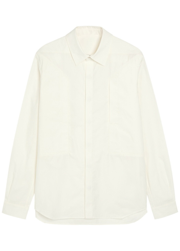 Photo: Rick Owens Fogpocket Cotton-poplin Shirt White