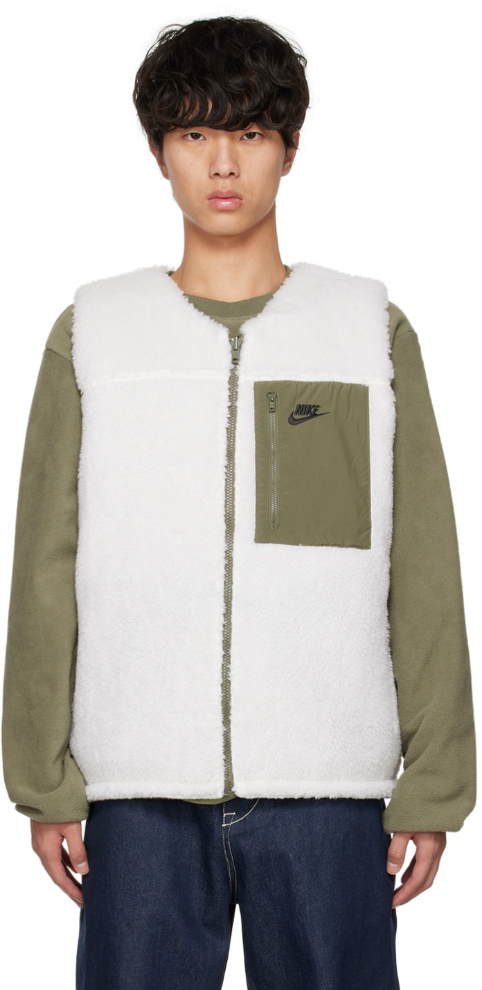 Photo: Nike Khaki & Off-White Club+ Winterized Reversible Vest