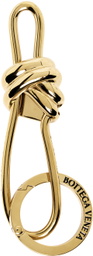 Bottega Veneta Gold Andiamo Keychain