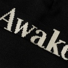 Awake NY Men's Serif Logo Beanie in Black