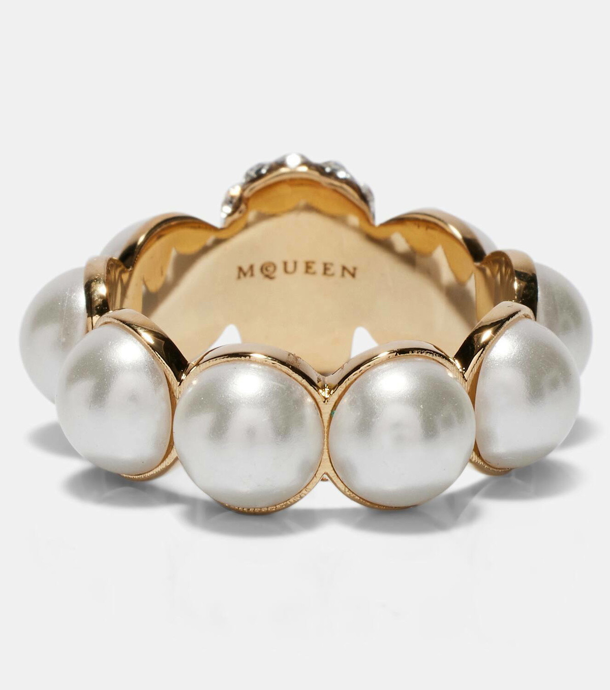 McQueen Skull embellished ring