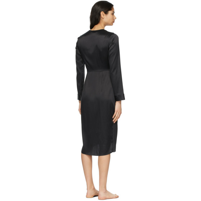 fleur du mal silk wrap dress fleur du mal Cowl Neck Dress With Pearl Tassels in Ivory