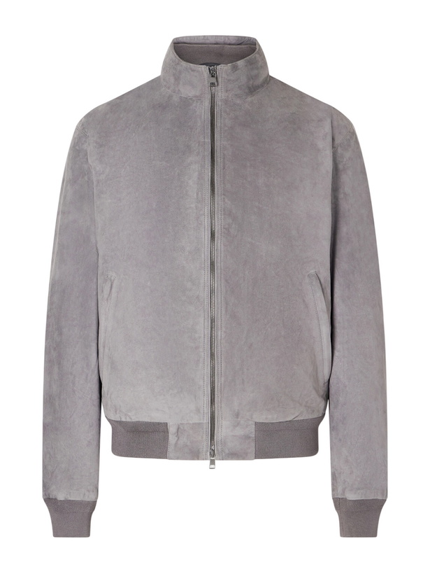 Photo: Polo Ralph Lauren - Suede Bomber Jacket - Gray