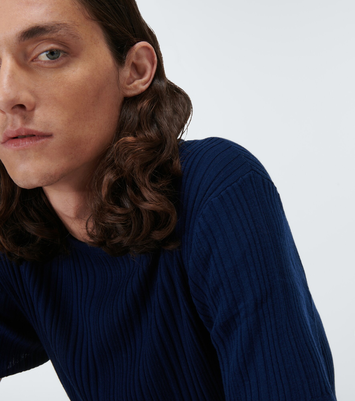 King & Tuckfield - Ribbed wool T-shirt