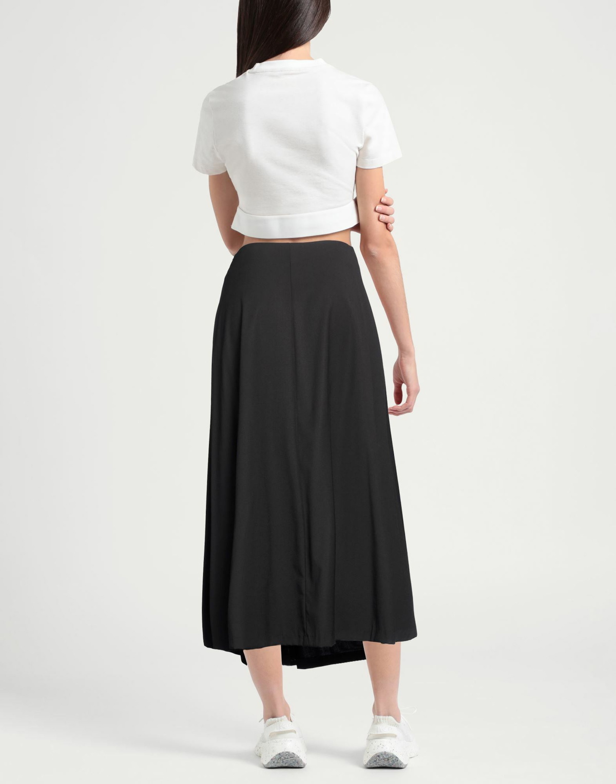 Manila Grace Womens Midi skirt in Black