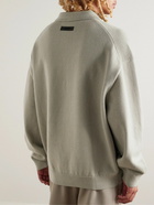 FEAR OF GOD ESSENTIALS - Oversized Knitted Polo Sweater - Gray