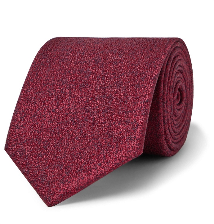 Photo: Charvet - 7.5cm Silk and Wool-Blend Tie - Burgundy