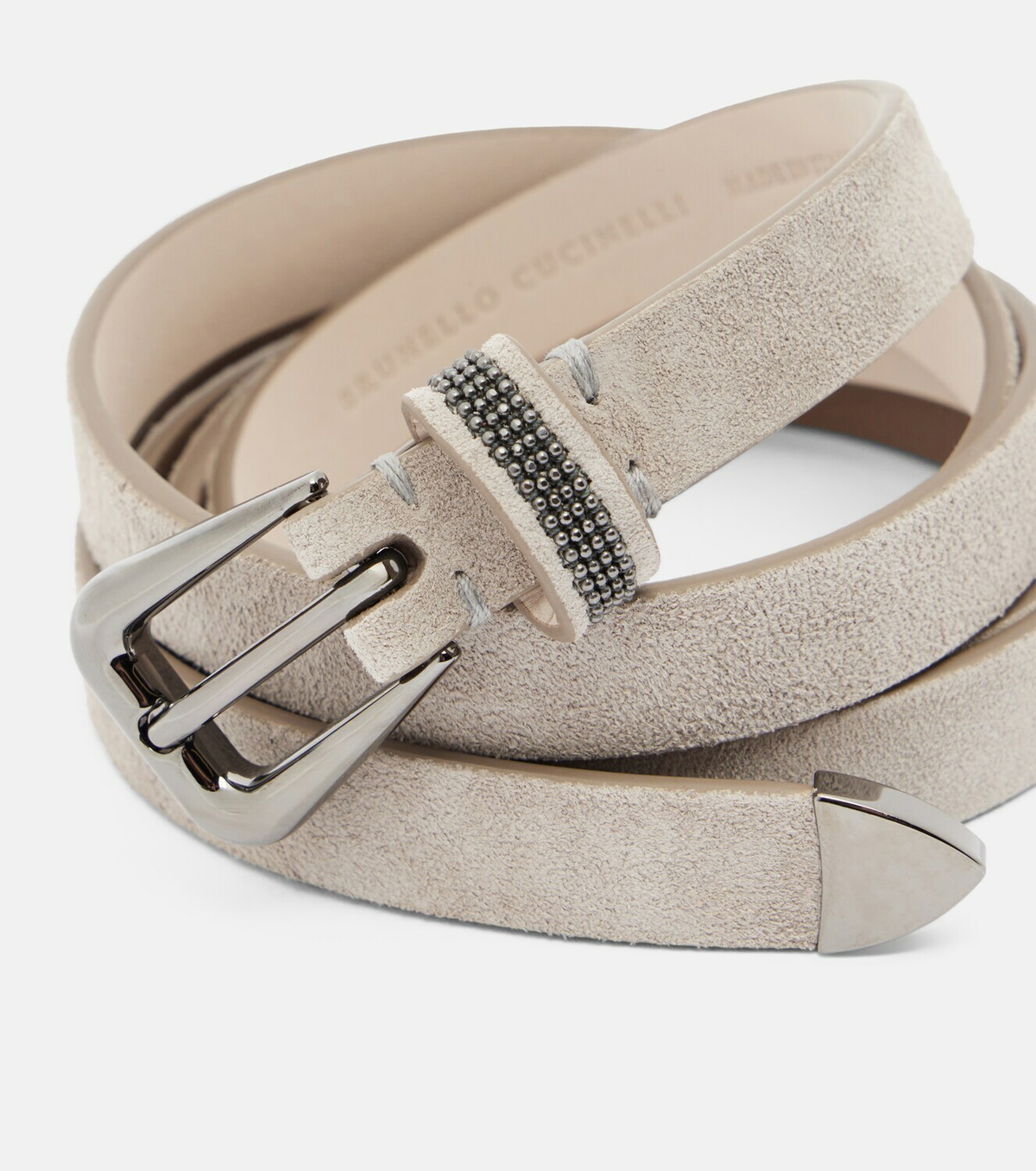 Brunello Cucinelli Monili suede belt