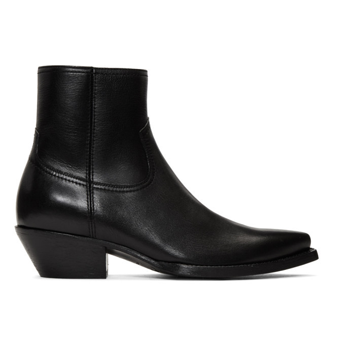 Photo: Saint Laurent Black Lukas Boots