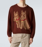 Bode Scottie embroidered wool sweater