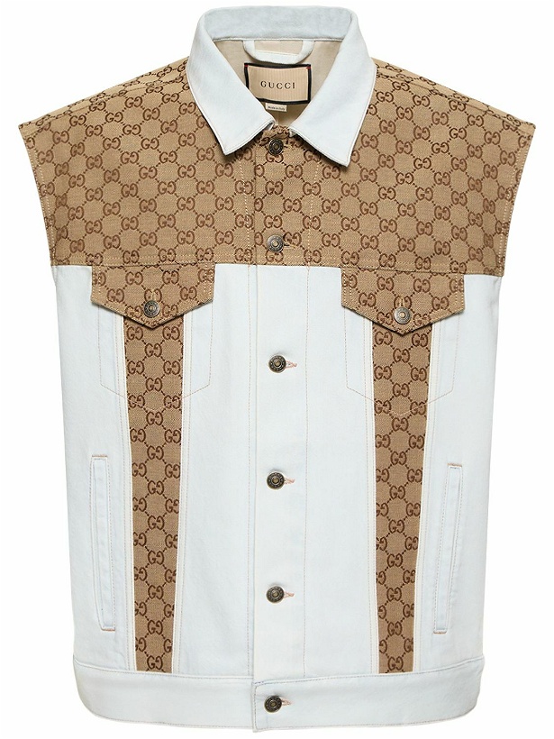 Photo: GUCCI - Gg Detail Washed Organic Cotton Vest