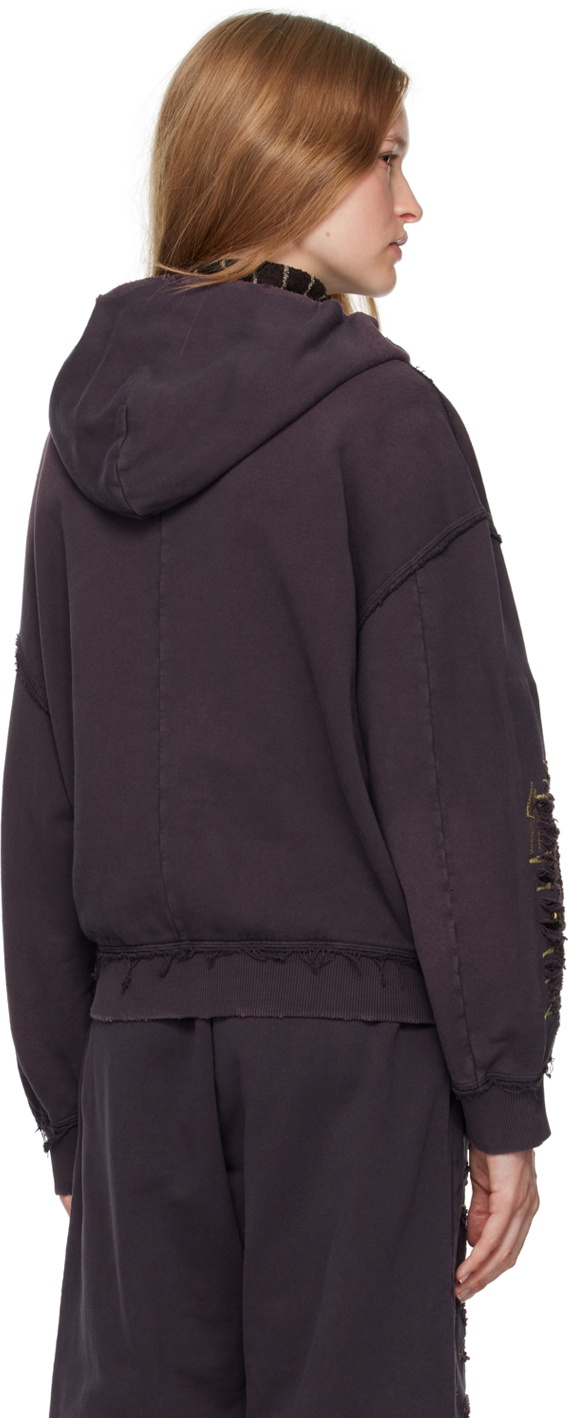 MM6 Maison Margiela Purple Unbrushed Sweat Hoodie MM6 Maison