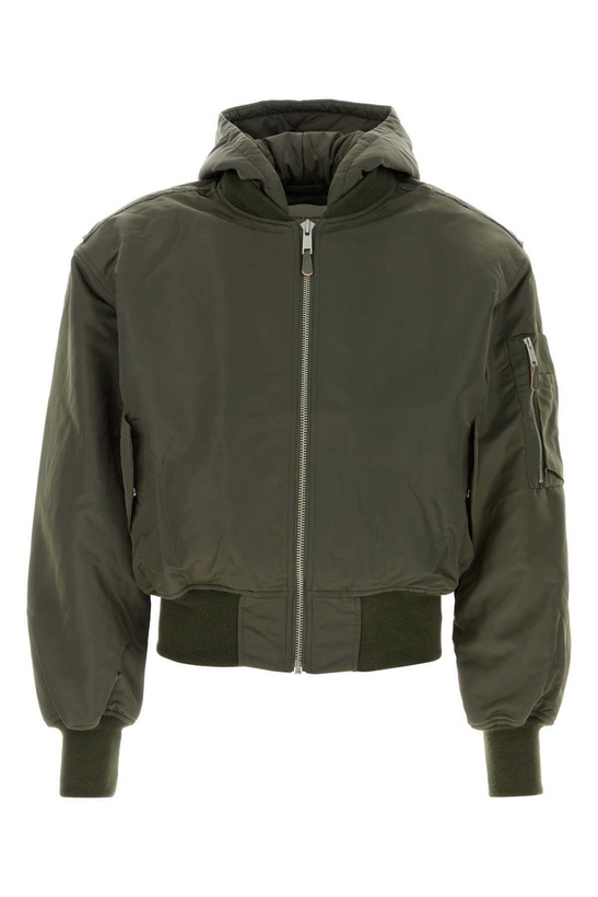 Photo: Entire Studios Army Green Nylon Broad Bomber Jacket