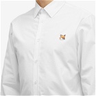 Maison Kitsuné Men's Fox Head Patch Classic Shirt in White