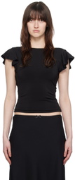 GUIZIO Black Soffiano T-Shirt