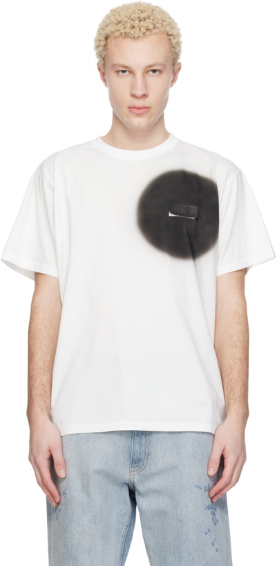 Photo: MM6 Maison Margiela White Spray Print T-shirt