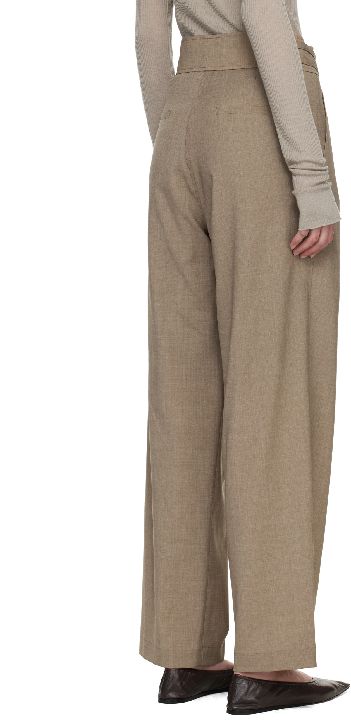 LE17SEPTEMBRE Brown Overwrap Wide Trousers
