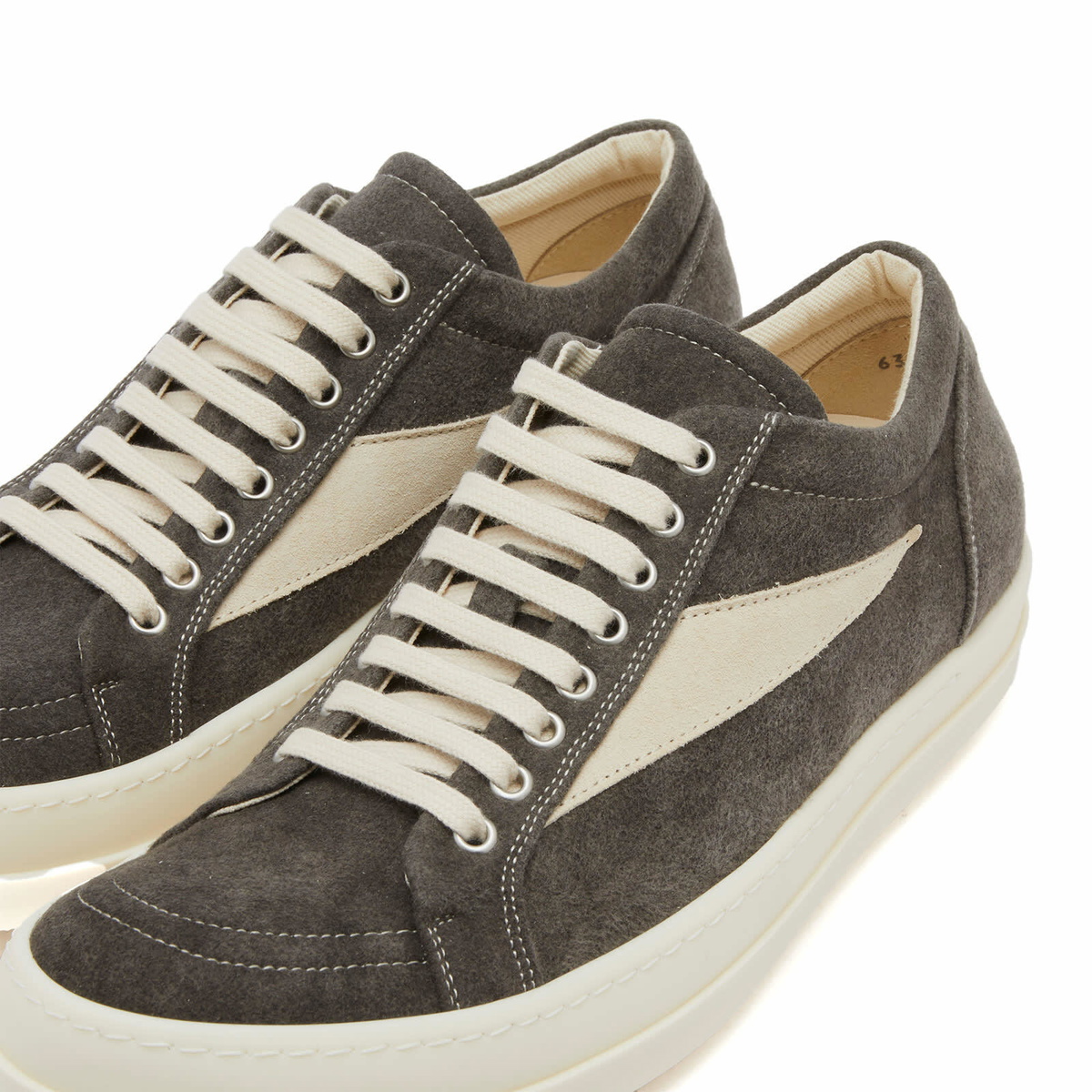 DRKSHDW | COTTON MOLESKIN SNEAKERS DUST スニーカー Rick Owens DRKSHDW Men's Moleskin Low Sneakers in Dust/Pearl