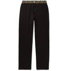 Versace - Stretch Cotton-Blend Pyjama Trousers - Black