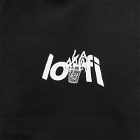 Lo-Fi Men's Plant Logo Hoodie in Black