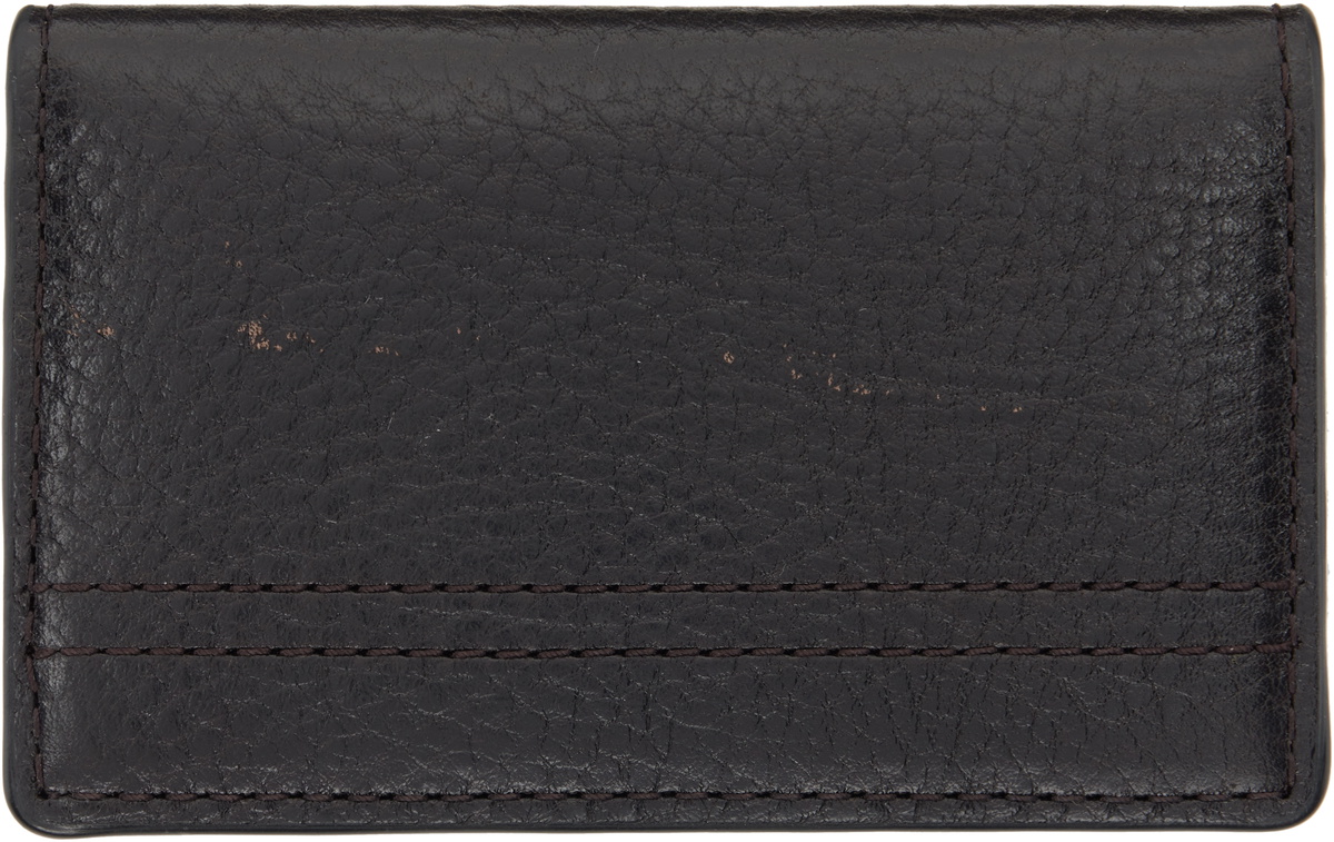 LEMAIRE Brown Gear Pocket Organizer Card Holder