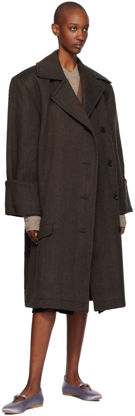 JW Anderson Brown Turn-Up Cuff Coat JW Anderson