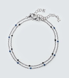 Mateo Set of 2 sterling silver and enamel chain bracelets