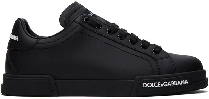 Photo: Dolce & Gabbana Black Hardware Sneakers